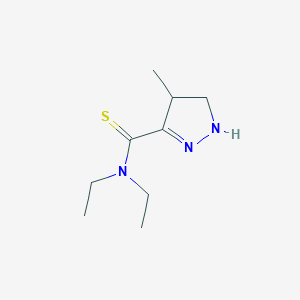 molecular formula C9H17N3S B14197194 N,N-Diethyl-4-methyl-4,5-dihydro-1H-pyrazole-3-carbothioamide CAS No. 923275-59-6