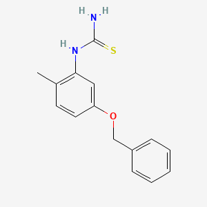 molecular formula C15H16N2OS B14197236 Thiourea, [2-methyl-5-(phenylmethoxy)phenyl]- CAS No. 832099-04-4