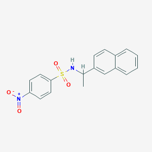 molecular formula C18H16N2O4S B14197316 N-[1-(Naphthalen-2-yl)ethyl]-4-nitrobenzene-1-sulfonamide CAS No. 909120-56-5