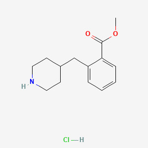 molecular formula C14H20ClNO2 B1419733 甲基2-(哌啶-4-基甲基)苯甲酸酯盐酸盐 CAS No. 1187172-14-0