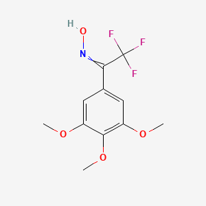 molecular formula C11H12F3NO4 B14197336 N-[2,2,2-Trifluoro-1-(3,4,5-trimethoxyphenyl)ethylidene]hydroxylamine CAS No. 919530-46-4