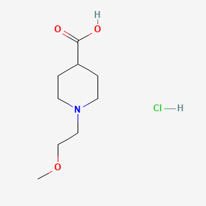 molecular formula C9H18ClNO3 B1419735 1-(2-Methoxyethyl)piperidine-4-carboxylic acid hydrochloride CAS No. 193537-80-3
