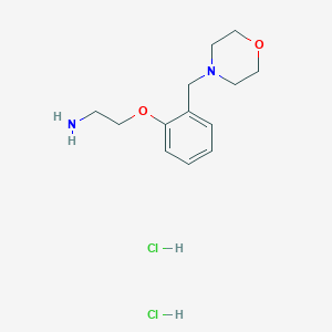 molecular formula C13H22Cl2N2O2 B1419736 {2-[2-(Morpholin-4-ylmethyl)phenoxy]ethyl}amine dihydrochloride CAS No. 1185303-97-2