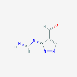 molecular formula C5H4N4O B14197378 N'-[4-(Oxomethylidene)-4H-pyrazol-3-yl]methanimidamide CAS No. 921603-67-0