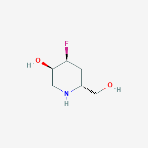 molecular formula C6H12FNO2 B141974 (3R,4S,6R)-4-Fluoro-6-(hydroxymethyl)piperidin-3-ol CAS No. 158955-61-4