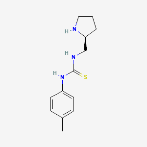 molecular formula C13H19N3S B14197432 N-(4-Methylphenyl)-N'-{[(2S)-pyrrolidin-2-yl]methyl}thiourea CAS No. 921611-98-5