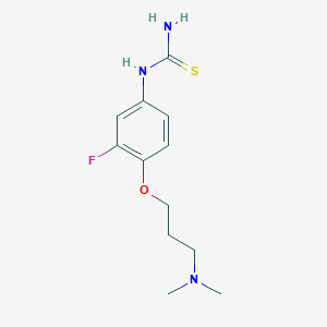 molecular formula C12H18FN3OS B14197440 Thiourea, [4-[3-(dimethylamino)propoxy]-3-fluorophenyl]- CAS No. 832098-82-5
