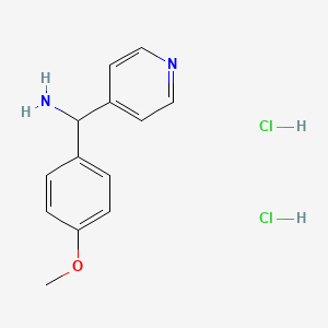 molecular formula C13H16Cl2N2O B1419749 c-(4-Methoxy-phenyl)-c-pyridin-4-yl-methylamine dihydrochloride CAS No. 889939-88-2
