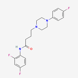 molecular formula C20H22F3N3O B14197523 N-(2,4-Difluorophenyl)-4-[4-(4-fluorophenyl)piperazin-1-yl]butanamide CAS No. 923024-78-6