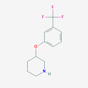 molecular formula C12H14F3NO B1419754 3-[3-(Trifluoromethyl)phenoxy]piperidine CAS No. 946759-18-8
