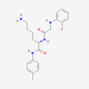 molecular formula C21H27FN4O2 B14197582 N-(2-Fluorophenyl)glycyl-N-(4-methylphenyl)-L-lysinamide CAS No. 918436-20-1