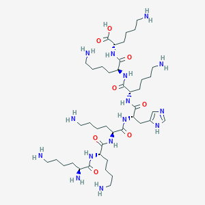 molecular formula C42H81N15O8 B14197656 L-Lysine, L-lysyl-L-lysyl-L-lysyl-L-histidyl-L-lysyl-L-lysyl- CAS No. 835632-65-0