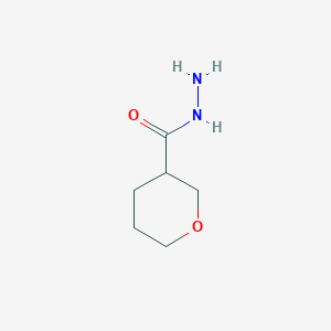 molecular formula C6H12N2O2 B1419768 Tetrahydro-2H-pyran-3-carboxylic acid hydrazide CAS No. 59293-33-3