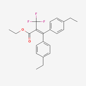 molecular formula C22H23F3O2 B14197723 Ethyl 3,3-bis(4-ethylphenyl)-2-(trifluoromethyl)prop-2-enoate CAS No. 848693-55-0