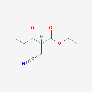 molecular formula C9H13NO3 B14197731 Ethyl 2-(cyanomethyl)-3-oxopentanoate CAS No. 869641-02-1