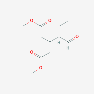 molecular formula C11H18O5 B14197749 Pentanedioic acid, 3-(1-formylpropyl)-, dimethyl ester CAS No. 850704-74-4