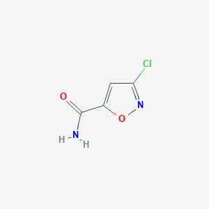molecular formula C4H3ClN2O2 B1419775 3-Chloroisoxazole-5-carboxamide CAS No. 272773-14-5