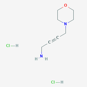 molecular formula C8H16Cl2N2O B1419778 (4-吗啉-4-基丁-2-炔-1-基)胺二盐酸盐 CAS No. 1197238-82-6