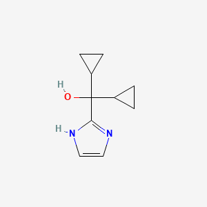 molecular formula C10H14N2O B1419786 dicyclopropyl(1H-imidazol-2-yl)methanol CAS No. 925687-20-3