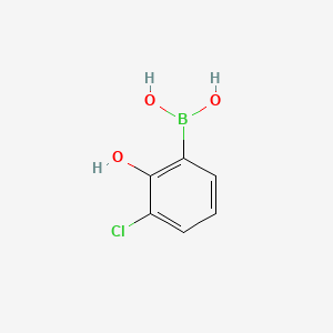 molecular formula C6H6BClO3 B1419787 3-氯-2-羟基苯硼酸 CAS No. 951655-50-8