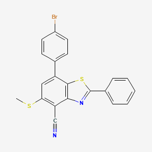 molecular formula C21H13BrN2S2 B14197877 7-(4-Bromophenyl)-5-(methylsulfanyl)-2-phenyl-1,3-benzothiazole-4-carbonitrile CAS No. 918801-26-0