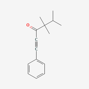 molecular formula C15H18O B14197883 4,4,5-Trimethyl-1-phenylhex-1-yn-3-one CAS No. 918638-77-4