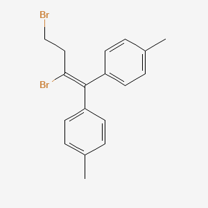 molecular formula C18H18Br2 B14197890 Benzene, 1,1'-(2,4-dibromo-1-butenylidene)bis[4-methyl- CAS No. 832732-42-0