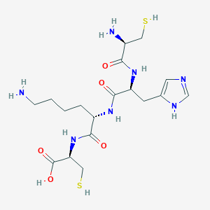 molecular formula C18H31N7O5S2 B14198002 L-Cysteinyl-L-histidyl-L-lysyl-L-cysteine CAS No. 850411-41-5