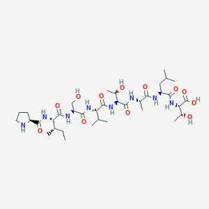 molecular formula C36H64N8O12 B14198028 L-Prolyl-L-isoleucyl-L-seryl-L-valyl-L-threonyl-L-alanyl-L-leucyl-L-threonine CAS No. 918528-64-0
