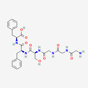 molecular formula C27H34N6O8 B14198045 Glycylglycylglycyl-L-seryl-L-phenylalanyl-L-phenylalanine CAS No. 918440-03-6