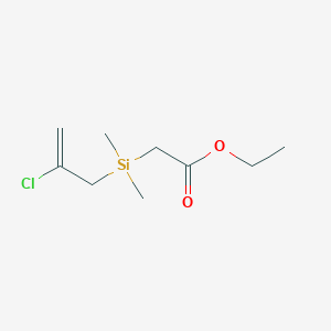 molecular formula C9H17ClO2Si B14198057 Ethyl [(2-chloroprop-2-en-1-yl)(dimethyl)silyl]acetate CAS No. 875167-71-8