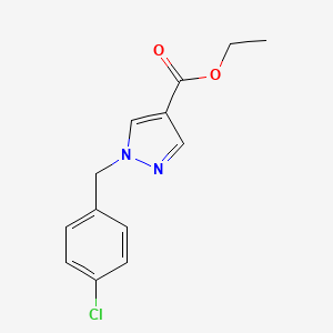 molecular formula C13H13ClN2O2 B1419808 1-(4-Chloro-benzyl)-1H-pyrazole-4-carboxylic acid ethyl ester CAS No. 1094203-15-2