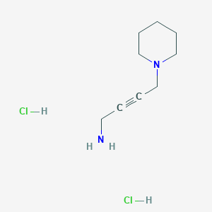 molecular formula C9H18Cl2N2 B1419810 (4-Piperidin-1-ylbut-2-yn-1-yl)amine dihydrochloride CAS No. 1197232-43-1