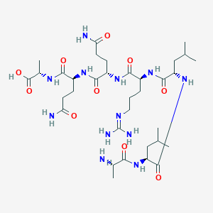 molecular formula C34H62N12O10 B14198107 L-Alanyl-L-leucyl-L-leucyl-N~5~-(diaminomethylidene)-L-ornithyl-L-glutaminyl-L-glutaminyl-L-alanine CAS No. 922499-97-6