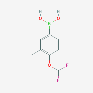 molecular formula C8H9BF2O3 B1419812 4-Difluoromethoxy-3-methyl-benzeneboronic acid CAS No. 958451-72-4
