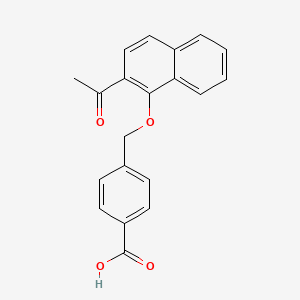 molecular formula C20H16O4 B14198124 Benzoic acid, 4-[[(2-acetyl-1-naphthalenyl)oxy]methyl]- CAS No. 833484-87-0