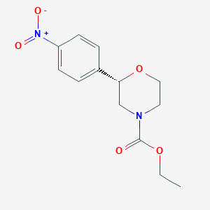 molecular formula C13H16N2O5 B14198149 Ethyl (2s)-2-(4-nitrophenyl)morpholine-4-carboxylate CAS No. 920799-18-4
