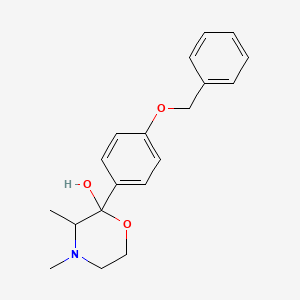molecular formula C19H23NO3 B14198158 2-[4-(Benzyloxy)phenyl]-3,4-dimethylmorpholin-2-ol CAS No. 835612-21-0