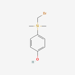 molecular formula C9H13BrOSi B14198170 4-[(Bromomethyl)(dimethyl)silyl]phenol CAS No. 922517-10-0