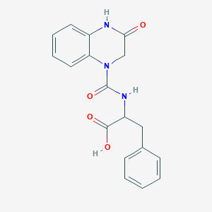 2-(3-Oxo-1,2,3,4-tetrahydroquinoxaline-1-carboxamido)-3-phenylpropanoic acid