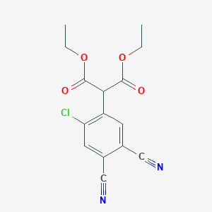 molecular formula C15H13ClN2O4 B14198236 Diethyl (2-chloro-4,5-dicyanophenyl)propanedioate CAS No. 862719-51-5