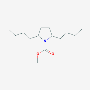 molecular formula C14H27NO2 B14198249 Methyl 2,5-dibutylpyrrolidine-1-carboxylate CAS No. 919286-45-6