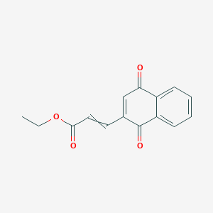 molecular formula C15H12O4 B14198280 Ethyl 3-(1,4-dioxo-1,4-dihydronaphthalen-2-yl)prop-2-enoate CAS No. 919281-53-1
