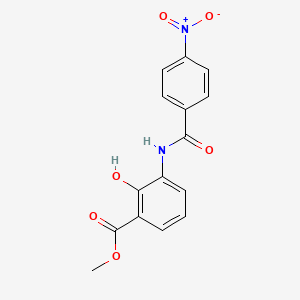 molecular formula C15H12N2O6 B14198325 Methyl 2-hydroxy-3-(4-nitrobenzamido)benzoate CAS No. 918943-21-2
