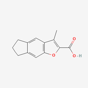 3-methyl-5H,6H,7H-indeno[5,6-b]furan-2-carboxylic acid