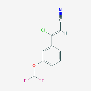 3-Chloro-3-[3-(difluoromethoxy)phenyl]prop-2-enenitrile