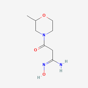 molecular formula C8H15N3O3 B1419835 N'-hydroxy-3-(2-methylmorpholin-4-yl)-3-oxopropanimidamide CAS No. 1094299-57-6