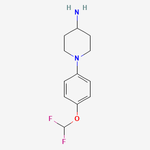 molecular formula C12H16F2N2O B1419837 1-[4-(二氟甲氧基)苯基]哌啶-4-胺 CAS No. 1094308-87-8