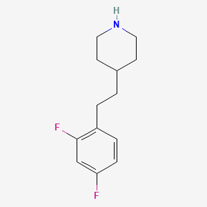molecular formula C13H17F2N B1419838 4-[2-(2,4-二氟苯基)乙基]哌啶 CAS No. 761372-65-0