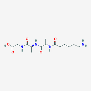 molecular formula C14H26N4O5 B14198388 N-(6-Aminohexanoyl)-L-alanyl-L-alanylglycine CAS No. 920281-85-2
